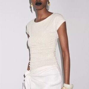 Zara Side Draped T-Shirt